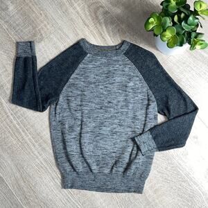 CAT & JACK Gray Black Crew Neck Long Sleeve Sweater Boys Size Small